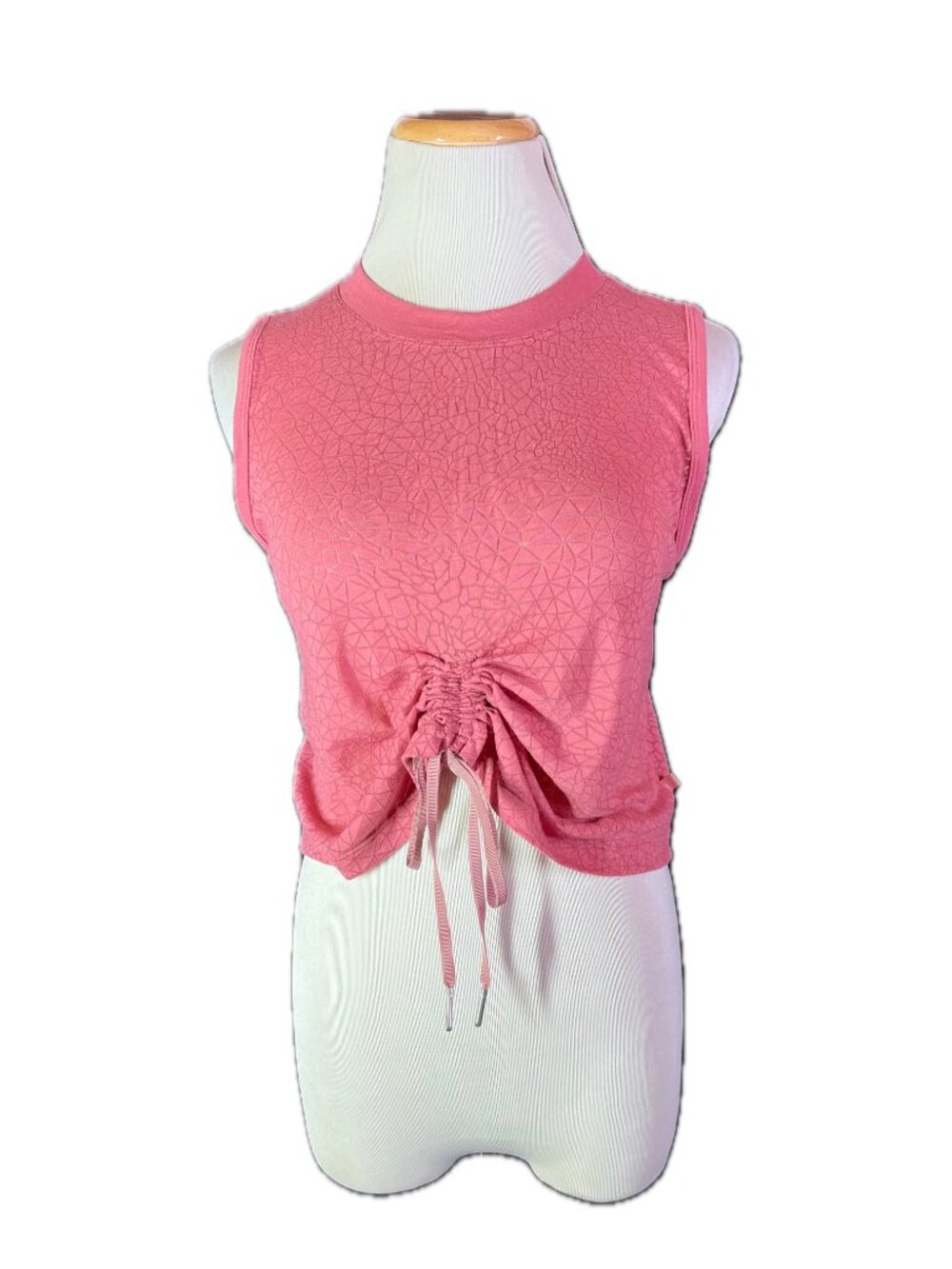 Lululemon Size 6? Cinch Me Up Front Tank Top Semi-Sheer Cherry Tint Pink